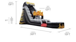 IMG 5203 1769282150 1 FLAME WATER SLIDE 19’H x15’W x 36’L(Wet or Dry)